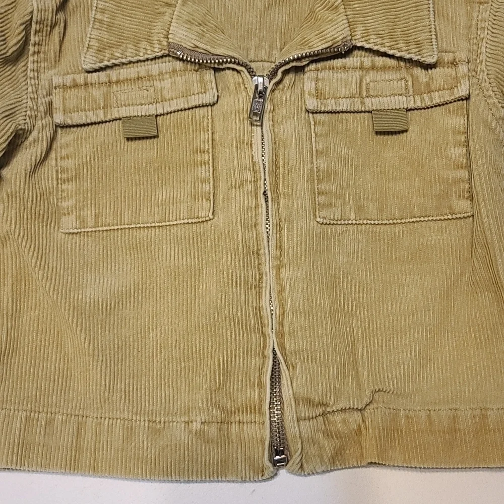 Cherokee Corduroy Jacket Golden Tan Zip Up Hook&Loop  Pockets/Cuffs Boys Sz 12mo
